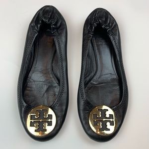 Tory Burch Black Reva Flats